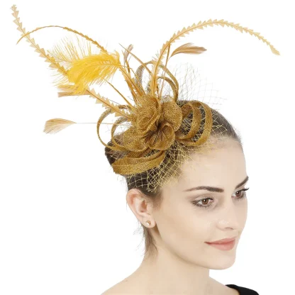 Elegant Feathered Net Fascinator