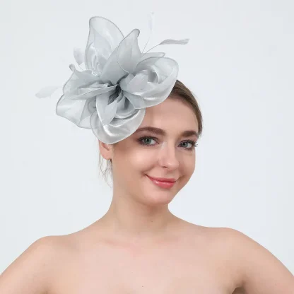 Tea Rose Ribbon Fascinators - Image 3
