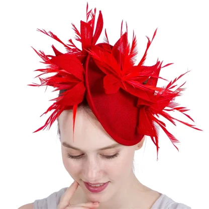 Vintage-Like Feather Fascinator - Image 2