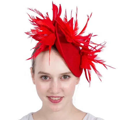 Vintage-Like Feather Fascinator - Image 4