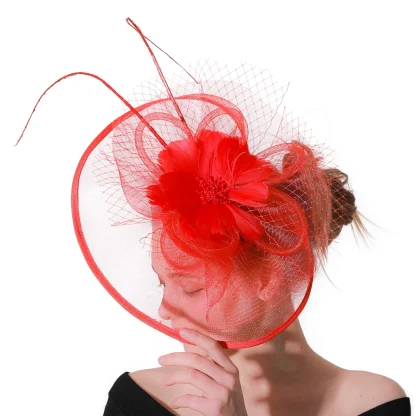 Fancy Mesh Wedding Fascinator - Image 5