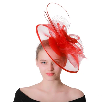 Fancy Mesh Wedding Fascinator - Image 3