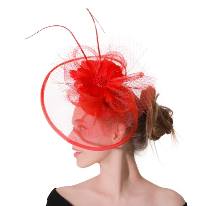Fancy Mesh Wedding Fascinator - Image 4