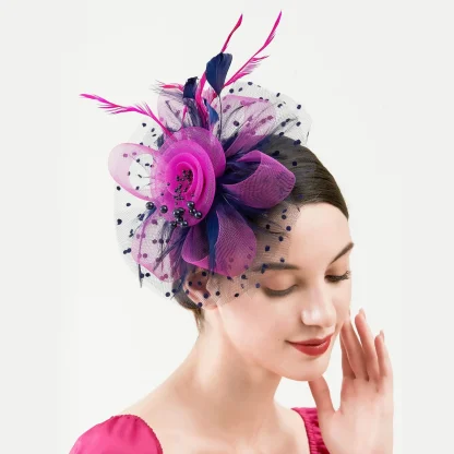 Feather Net Party Fascinators - Image 3