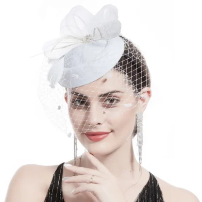 Stylish Cocktail Fascinator with Feather - Image 3