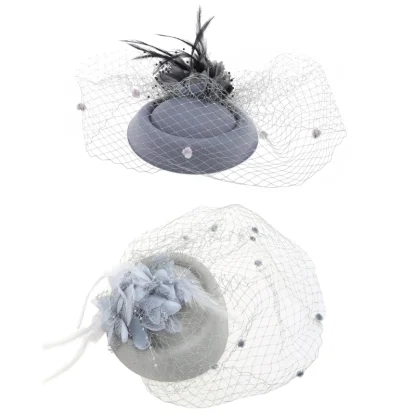 Graceful Flower Pillbox Fascinator - Image 2