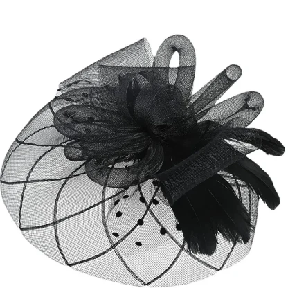 Elegant Tea Party Hat Fascinator - Image 2