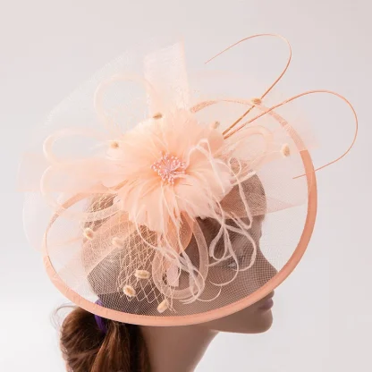 Stylish Feather Headpiece Fascinator - Image 3
