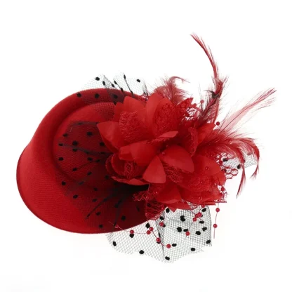 Elegant Mesh Veil Flower Fascinator