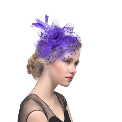 Feather Net Party Fascinators - Image 5
