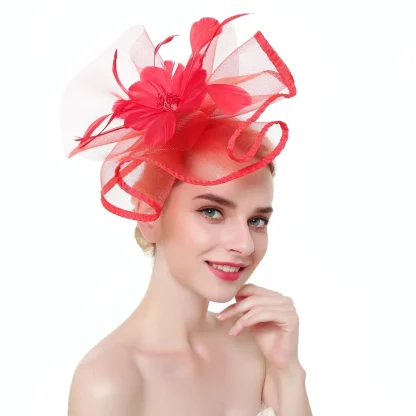 Elegant Large Feather Fascinator - Image 4