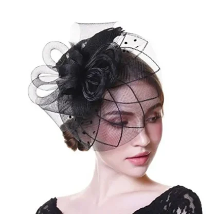 Elegant Tea Party Hat Fascinator - Image 3