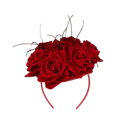 Stunning Rose Flower Fascinator Hat - Image 3