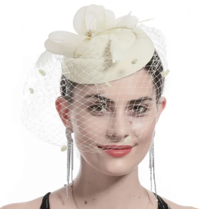 Stylish Cocktail Fascinator with Feather - Image 2