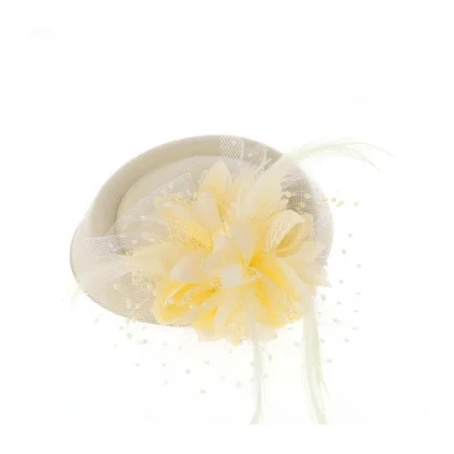 Elegant Mesh Veil Flower Fascinator - Image 3