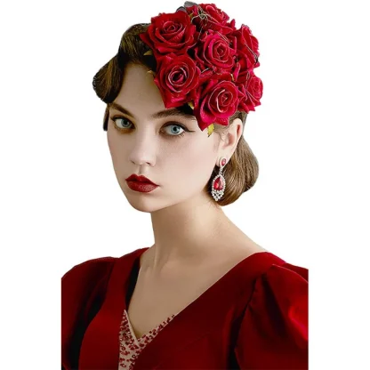 Stunning Rose Flower Fascinator Hat