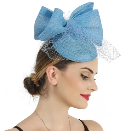 Classic Chic Bow Fascinator with Net - Image 3