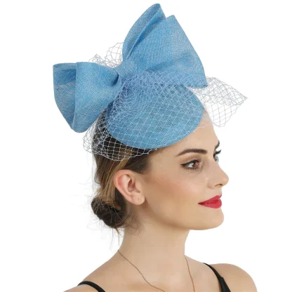 Classic Chic Bow Fascinator with Net - Image 2