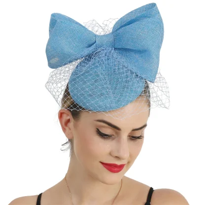 Classic Chic Bow Fascinator with Net - Image 4