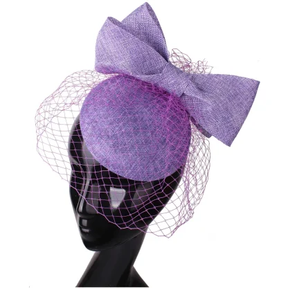 Classic Chic Bow Fascinator with Net - Image 5