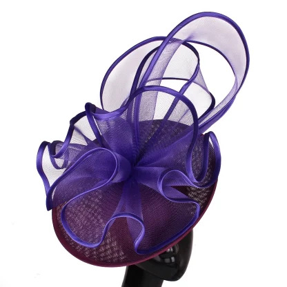 Royal Imitation Sinamay Fascinator - Image 4