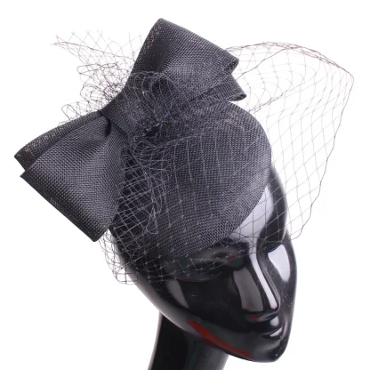 Classic Chic Bow Fascinator with Net - Image 7