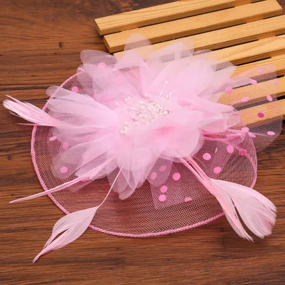 Vintage-Style Feather Hat Fascinator - Image 4