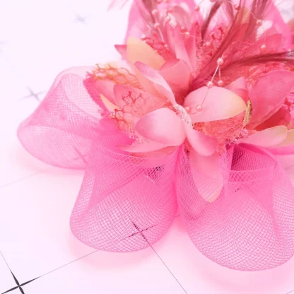 Stylish Feather and Bead Fascinator - Image 5