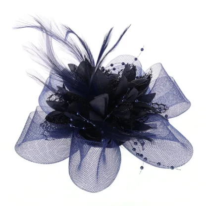 Stylish Feather and Bead Fascinator