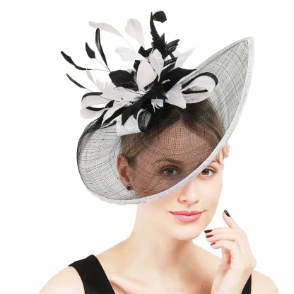 Luxe Floral Mesh Fascinator - Image 2