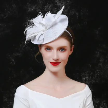 Mesh Flower Fascinator - Image 2