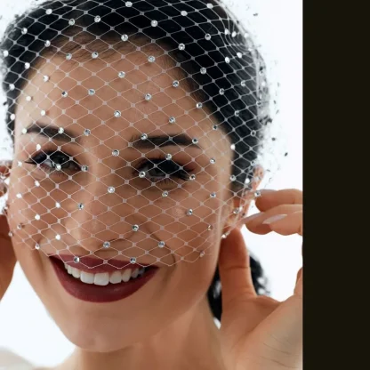 Elegant Net Face Mask Fascinator - Image 7