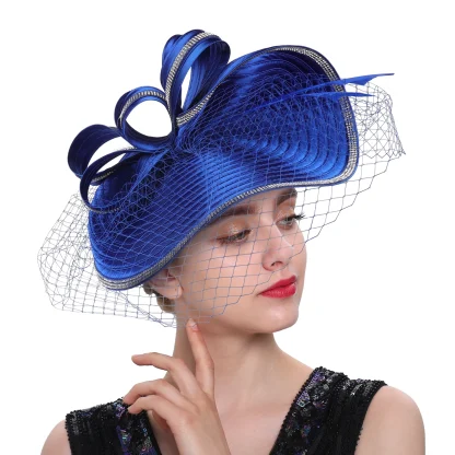 Stylish Veil Derby Fascinator - Image 2