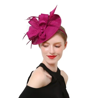 Mesh Flower Fascinator - Image 4