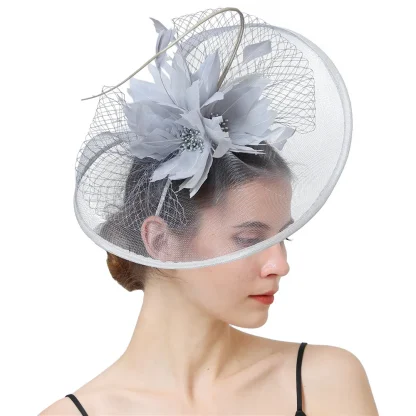 Trendy Floral Veil Fascinator - Image 6