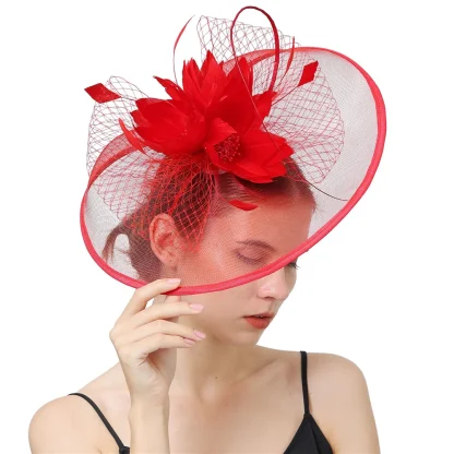 Trendy Floral Veil Fascinator - Image 4