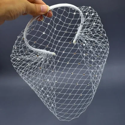 Elegant Net Face Mask Fascinator - Image 4