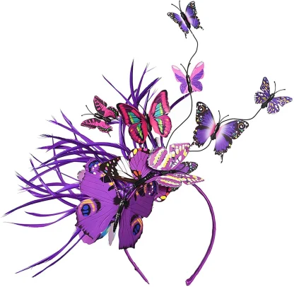 Feather Headband Fascinator - Image 3
