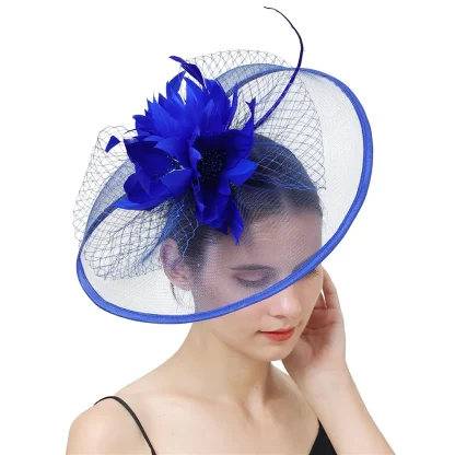 Trendy Floral Veil Fascinator - Image 3