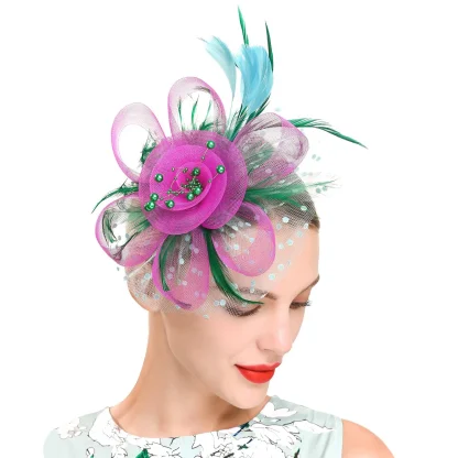 Graceful Mesh Veil Fascinator - Image 2