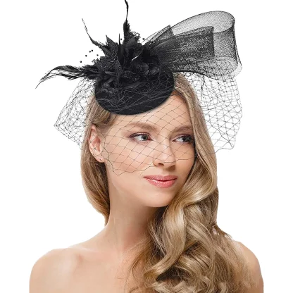 Feathered Cocktail Fascinator - Image 3