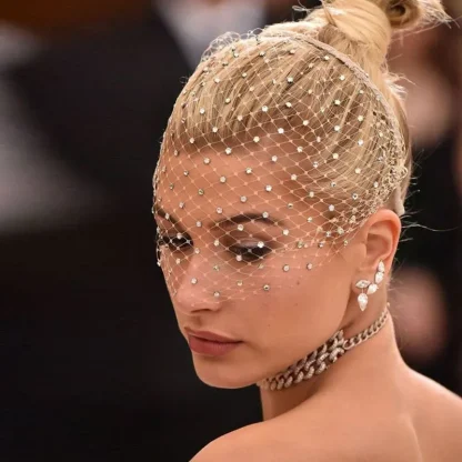 Elegant Net Face Mask Fascinator