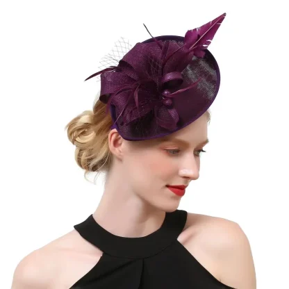 Mesh Flower Fascinator - Image 5