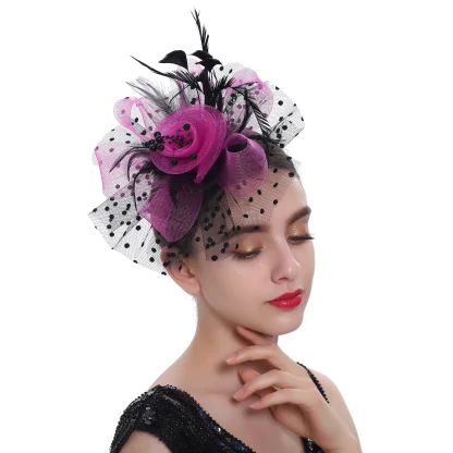 Graceful Mesh Veil Fascinator - Image 6