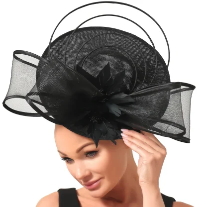 Stylish Big Hat Fascinator - Image 2