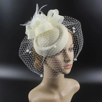 Floral Mesh Clip Fascinator