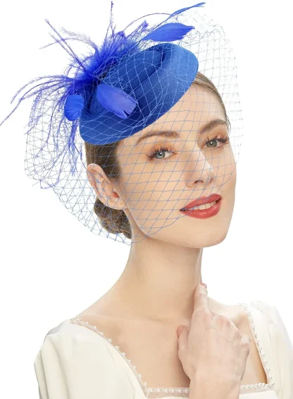 Feathered Bridal Hair Fascinator - Image 4