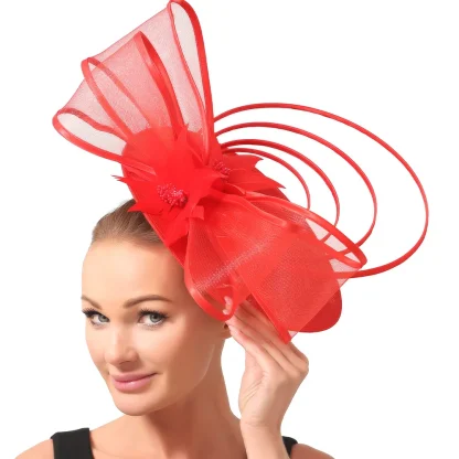 Stylish Big Hat Fascinator - Image 3