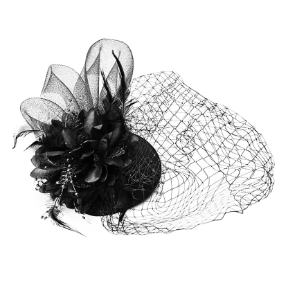 Feathered Cocktail Fascinator - Image 5