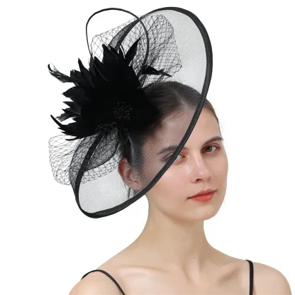 Trendy Floral Veil Fascinator - Image 2